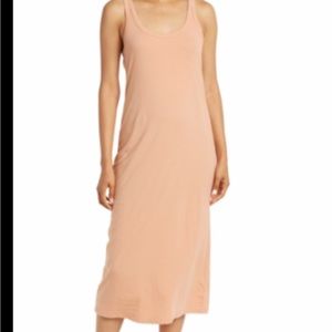 James Perse U neck tank dress sleeveless midi NWT Villa Size 4 XL Villa Orange
